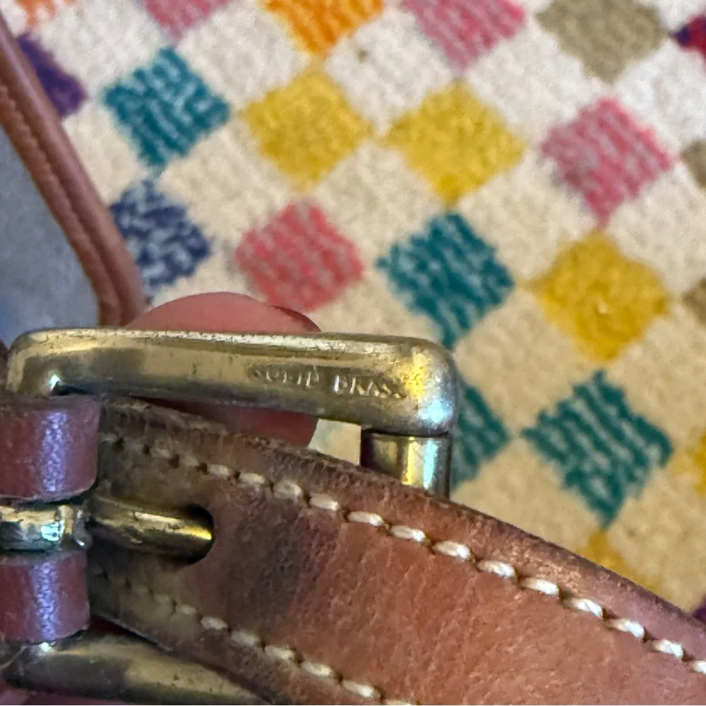 Dooney and Bourke Gray and Brown Leather Shoulder Bag